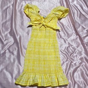 Yellow mini dress